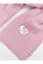 Lcw Accessories Pink Embroidered Girl's Scarf and Beanie - 3
