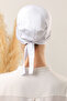 Hijab Silicone Non-Slip Bonnet - Stretch Fabric Tie Bonnet - Comfortable Breathable Fabric That Does Not Tighten White - 4