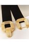 Gold Buckle Elastic Women's Belt, Jacket Belt, Dress Belt. - 4
