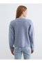 Lcw Modest Blue V-Neck Women's Knitwear Cardigan with Nevavm Difference - W5Ne44Z8-997 - 4