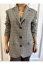 Houndstooth Patterned Blazer Jacket