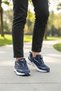 Boys' Navy Blue Color Smart Roller Lace-Up Comfort Daily Sports Shoes - 5