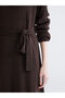 Crew Neck Belted Knit Dress - 3