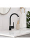 Linea Matte Black Chrome Sink Faucet – Swivel Spout, Modern Design