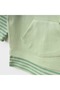 Olive Field Premium Organic Cotton Natural Green Tone Baby Bottom and Top Set - 2