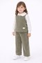 3-6 Years Old Girl's 3-Piece Set – Velvet Vest, Long-Sleeved Blouse and Pants, Stylish and Comfortable Set - 2