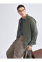 Khaki Regular Fit Gabardine Men's Shirt from Plus-Store