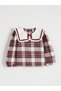 Create your style with uzg store: burgundy plaid blouse and pants set for girls - 3