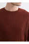 ESVAB • سترة تريكو رجالية عصرية ومميزة بتصميم Zero Roba Yaka Hair Knit - 5