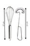 2-Piece Stainless Steel Whisk Set, Metal Egg Beater Set - 5