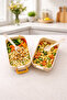 Portable Food Container 2-Layer Lunchbox Diet Nutrition Box Storage Container Lunch Box with Fork and Spoon - 4