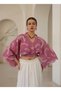 Demre Cotton Tie-Up Crop Blouse - 2