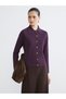 Özmarka New Season Shirt Collar Women's Knitwear Cardigan