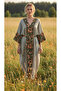 Rosemary Muslin Kaftan Green - 2