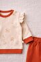 Soft Linen Premium Organic Cotton Textured Patterned Daily Baby Bottom and Top Set - 2
