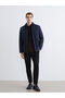 Esvab • Modern & Distinctive Regular Fit Velvet Roba Collar Suede Men's Coat - 3