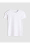 White Crew Neck Women's T-Shirt - 5