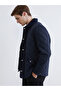 Esvab • Modern & Distinctive Regular Fit Velvet Roba Collar Suede Men's Coat - 2