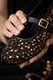 Women's Stylish Everyday Ballet Flats with Glittery Sequins and Buckle Detail - 2