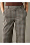 Esvab • Modern & Distinctive Regular Fit Checkered Embroidered Women's Fabric Trousers - 4