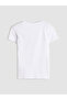 White Crew Neck Women's T-Shirt - 6