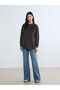 Brown soft touch Oversized women's sweatshirt tunic - 2