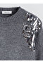 Esvab • Modern & Distinctive Zero Roba Collar Sequin Embroidered Women's Knitwear Sweater - 7