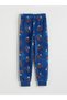 Lcw Kids Blue Crew Neck Velvet Boys' Pajama Set - 6