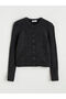 Lcw Vision Anthracite Crew Neck Wool Blend Women's Knitwear Cardigan - 5