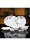 DC3383 Opalware Dinner 40-Pieces Set, White/Pink - 2