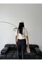 Women's Scarf Short Sleeve Premium Quality Sweater - 8