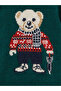 Crew Neck Bear Teddy Patterned Boy's Knit Sweater - 2
