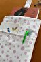 Linen Book Cover with Pockets Polka Dot Patterned Book Lover Gift - 3
