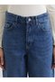 Two Mt Shop Quality Lcw Modest Indigo Denim Straight Balloon Fit High Waist Narrow Leg Women's Jean Pants - 3