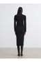 Shirt Collar Slit Dress - 4