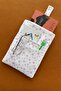 Linen Book Cover with Pockets Polka Dot Patterned Book Lover Gift - 8