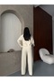 Women's Half Turtleneck Double Zipper Pocket Knitwear Set - 8