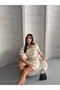 Women's Gold Button Detailed Crop Cardigan Mini Skirt Knitwear Set - 7