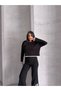 Women's Crew Neck Crop Sweater Slit Pants Knitwear Bottom-Top Set - 6