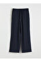 Lcwaikiki Classic Navy Blue Elastic Waist Women's Trousers - 5