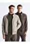 M&B Collection Khaki Standard Fit Mock Neck Men's Coat