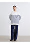 Mock Neck Striped Women's Thick Sweatshirt Tunic - 2