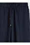 Lcwaikiki Classic Navy Blue Elastic Waist Women's Trousers - 6