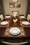 6-Person 12-Piece Rectangular Faux Leather American Table Runner and Coaster Placemats - 3