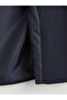 Navy Double-Breasted Collar Striped Women's Classic Vest - 6