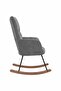 Rocking Chair Dark Grey Velvet - 4