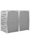 Double Wheelie Bin Shed 138x77.5x112.5 cm Stainless Steel - 2