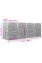 Quadruple Wheelie Bin Shed 276.5x77.5x112.5 cm Stainless Steel - 3