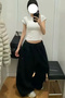Draw Black Extra Loose Premium Sweatpants Oversized Thick - 2