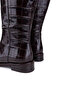 Women's Genuine Leather Brown Crocodile Flat Boots - 4